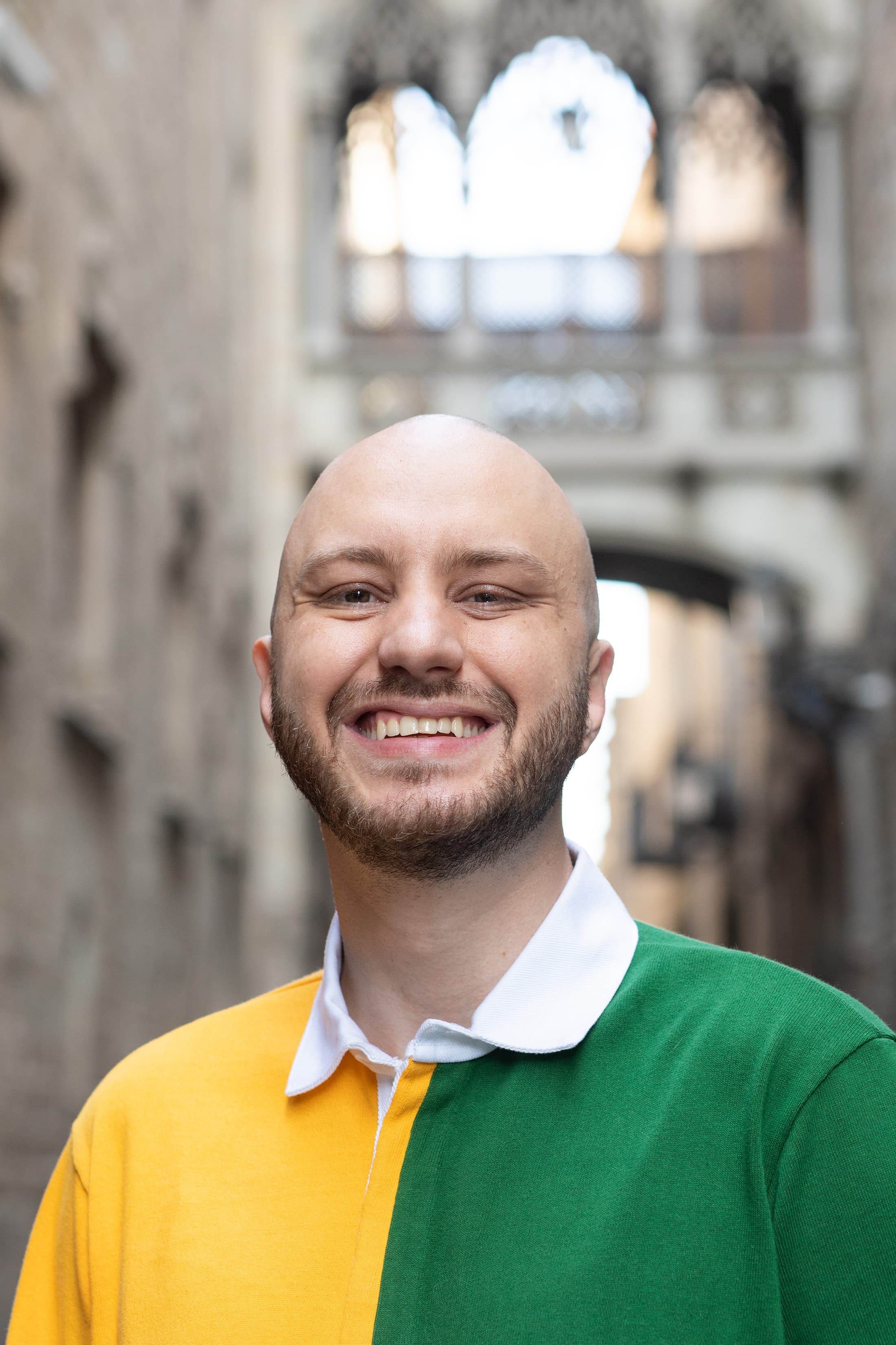 Levi hanging out in the Gothic Quarter in Barcelona